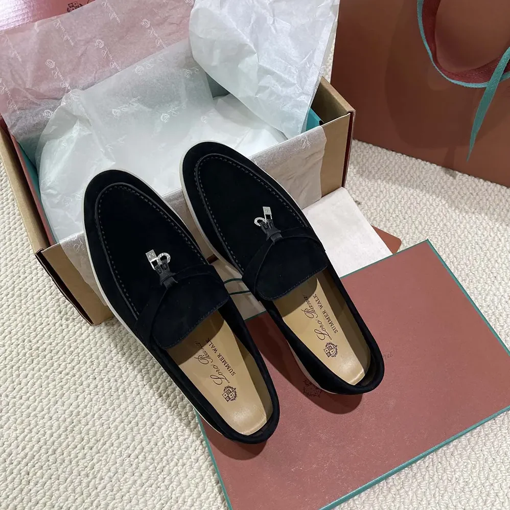 Loro Piana Summer Charms Walk Loafers for Unisex in Black