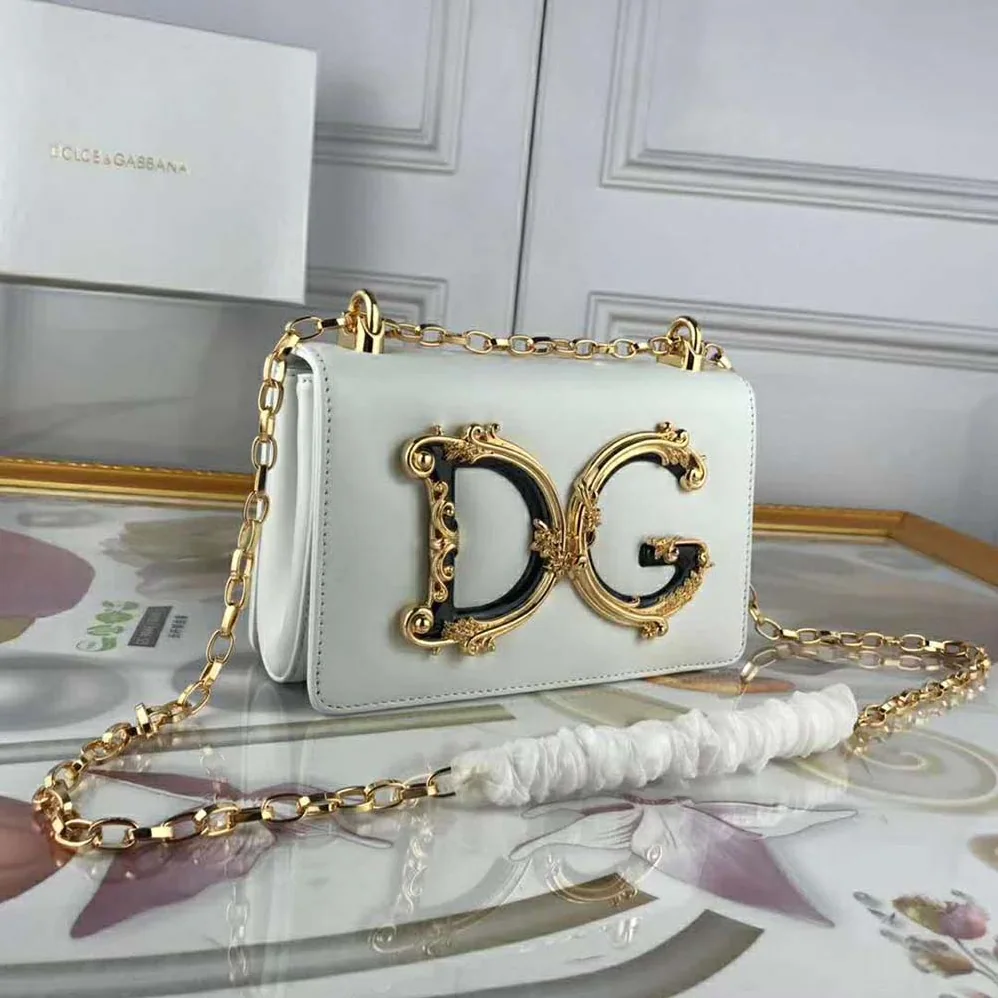 Dolce Gabbana D&G DG Girls Shoulder Bag Nappa Leather for Women in White Dolce Gabbana D&G DG Girls Shoulder Bag Nappa Leather for Women in White
