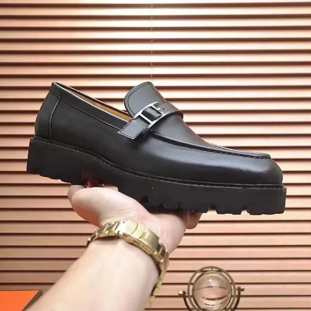 Hermes Happen Derby Shoe for Men in Black Hermes Happen Derby Shoe for Men in Black