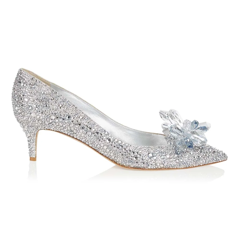 Jimmy Choo Attila Crystal Covered Pointy Toe Pumps in 50mm Heel Height for Women Jimmy Choo Attila Crystal Covered Pointy Toe Pumps in 50mm Heel Height for Women