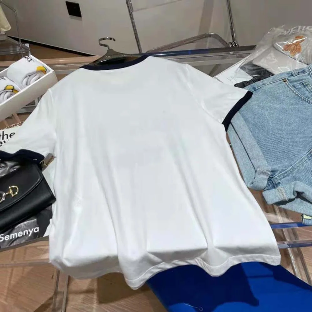 Celine Celine Paris T-shirt in Flocked Cotton Jersey for Women Celine Celine Paris T-shirt in Flocked Cotton Jersey for Women