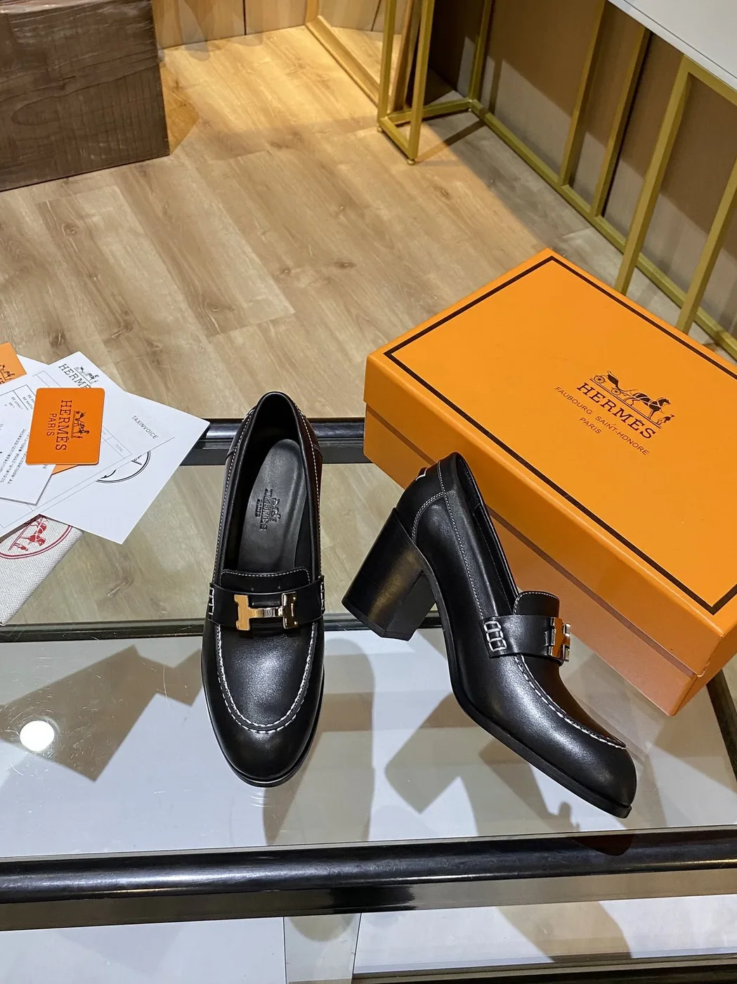 Hermes Shoes Heel Black / Hermes Shoes Heel Black /