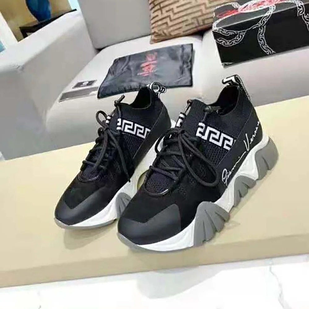 Versace Squalo Knit Sneakers for Women in Black Versace Squalo Knit Sneakers for Women in Black