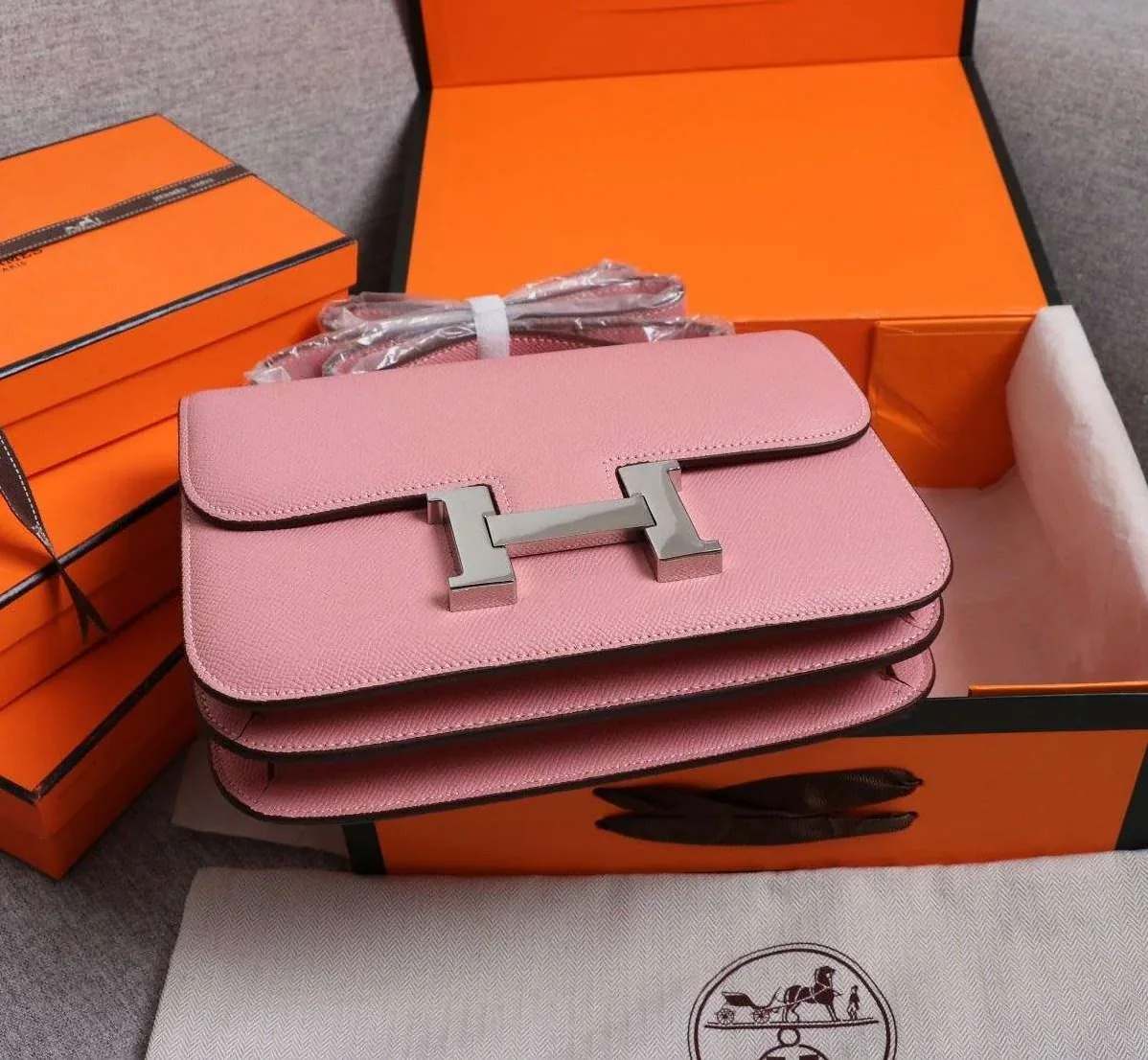 Hermes Constance Handbag Pink /