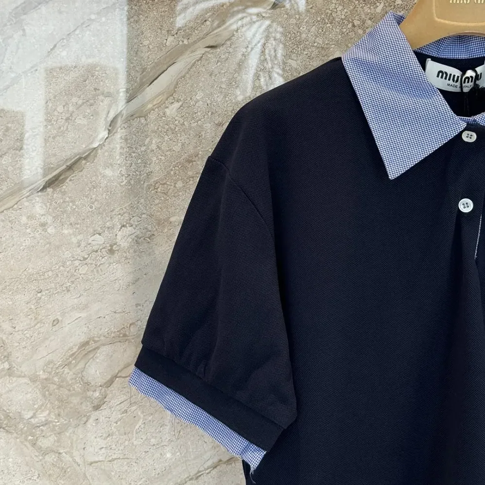 Miu Miu Cotton Piqué Polo Shirt-MJN5551843 for Women