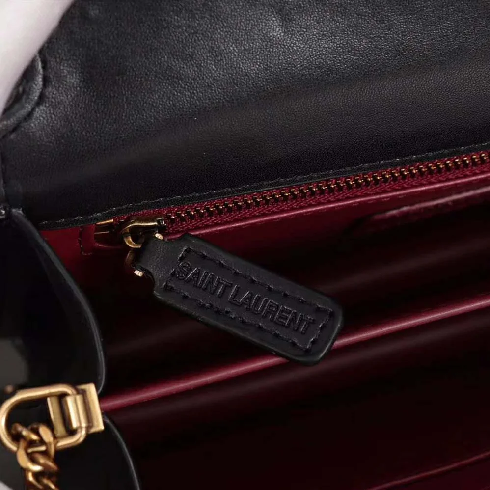 Saint Laurent YSL Cassandra Monogram Clasp Bag Smooth for Women in Black