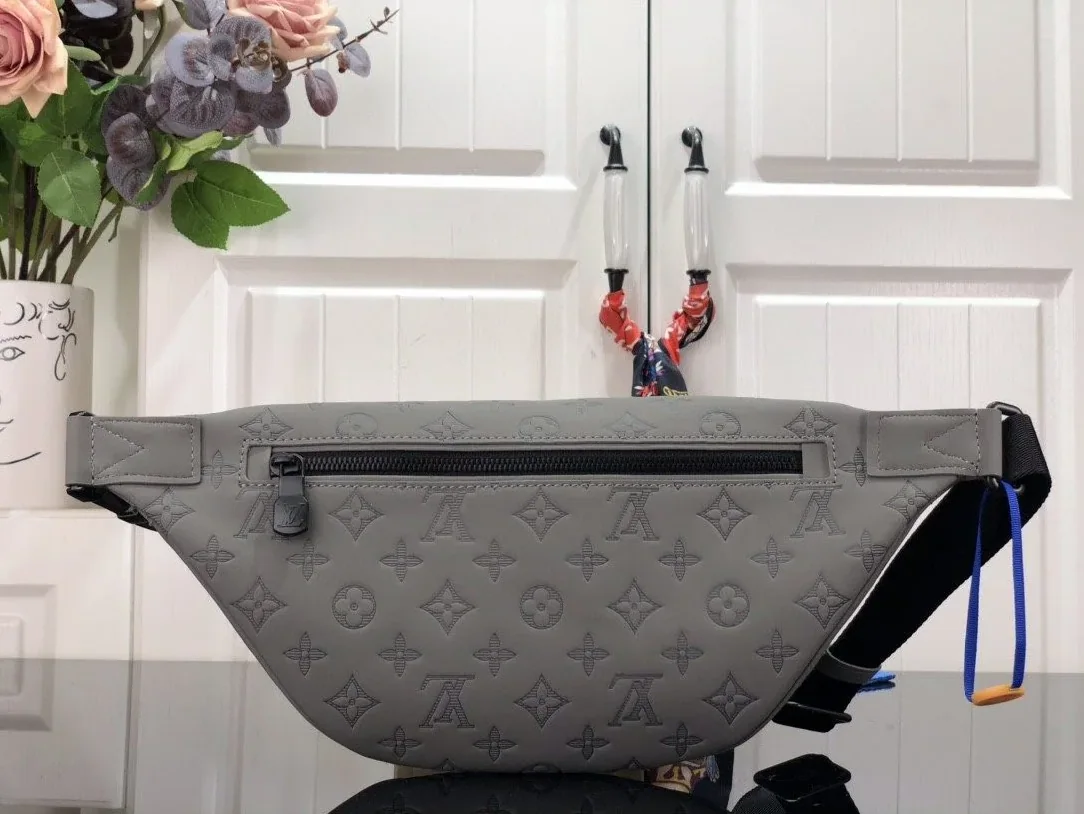 Louis Vuitton Discovery Bumbag in Grey Black Hardware Louis Vuitton Discovery Bumbag in Grey Black Hardware