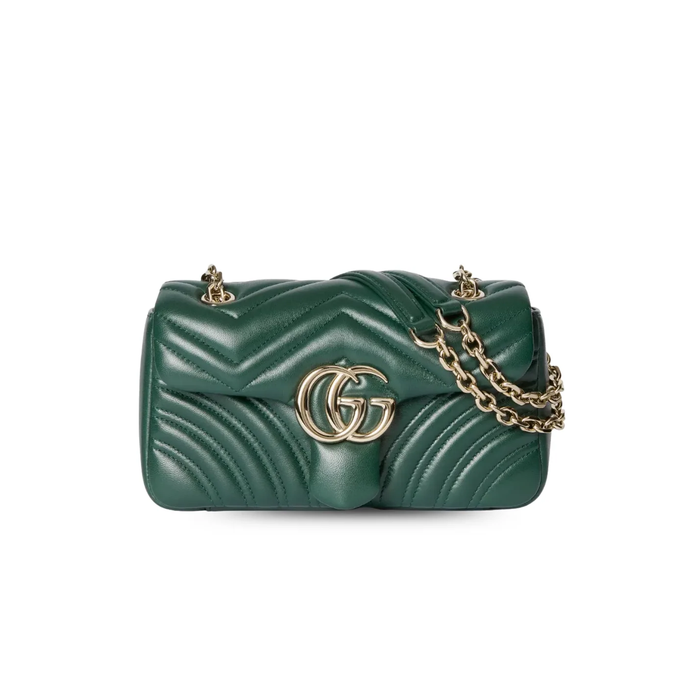 Gucci Marmont Small Shoulder Bag in Green Gold Hardware Gucci Marmont Small Shoulder Bag in Green Gold Hardware