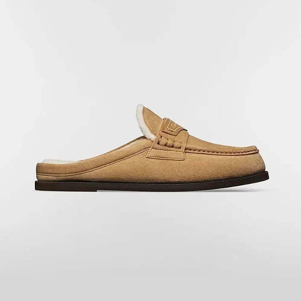 Dior Boy Mule Beige Suede Goatskin for Women