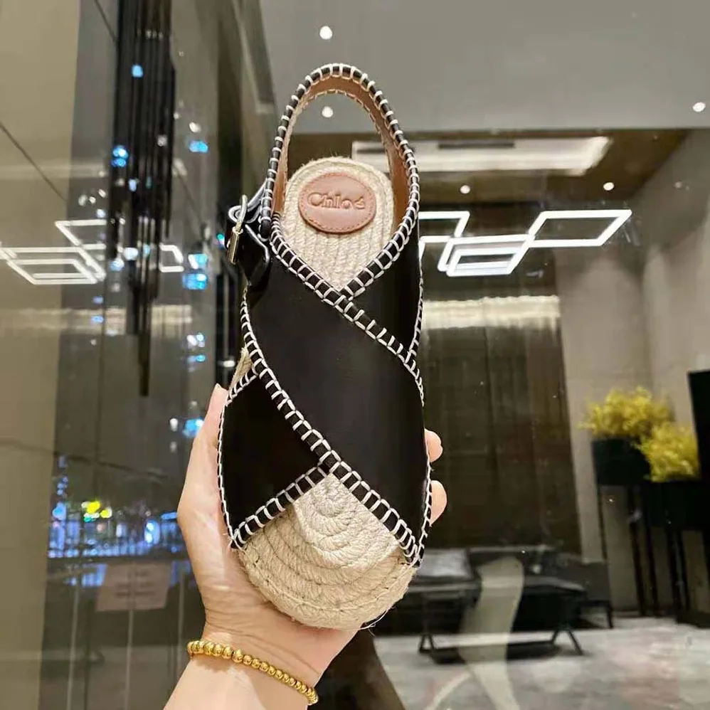 Chloe Lucinda Flat Espadrille for Women in Black Chloe Lucinda Flat Espadrille for Women in Black