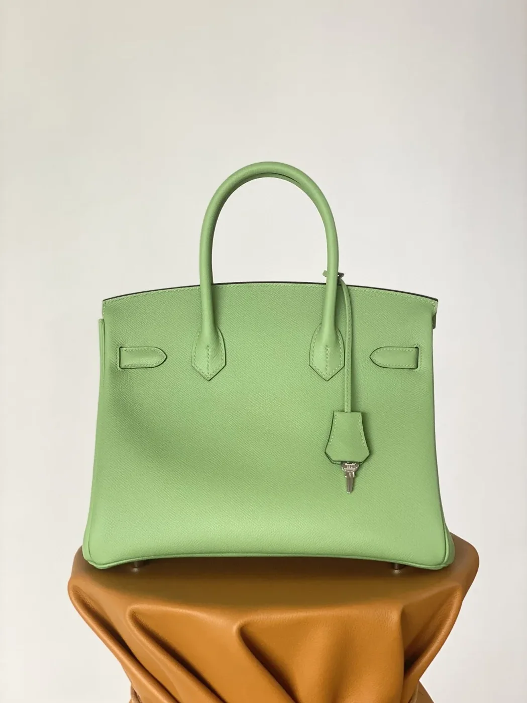 Hermes Birkin Nata Swift Green Silver Toned Hardware / Hermes Birkin Nata Swift Green Silver Toned Hardware /