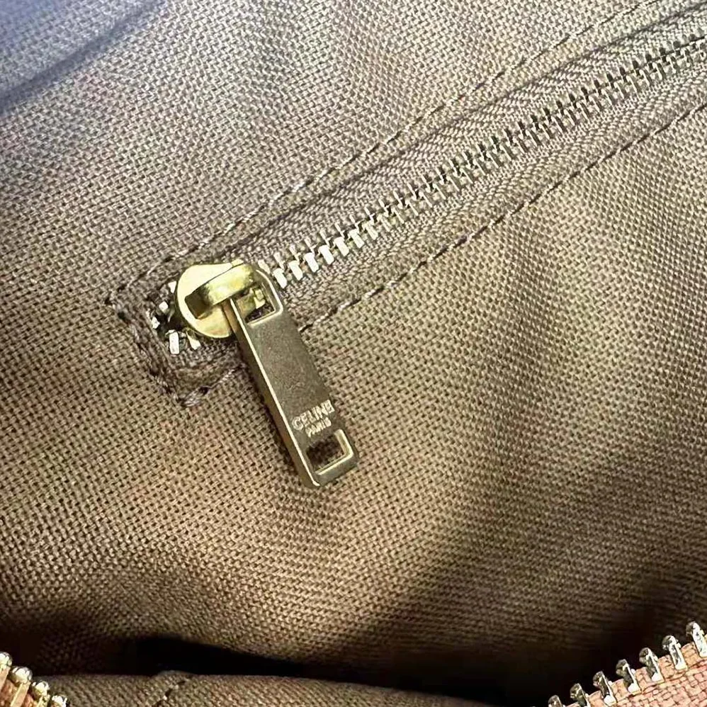 Celine Heloise Bag in Triomphe Canvas and Calfskin for Women