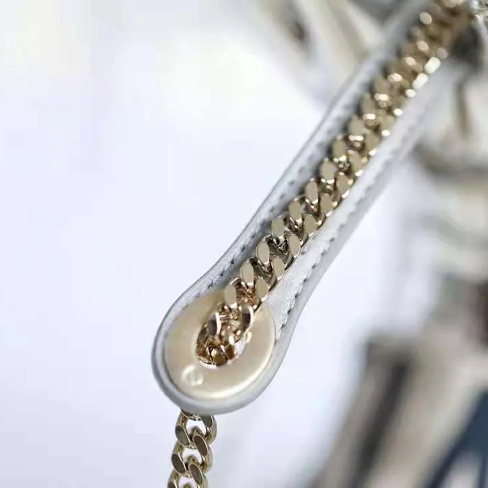 Dior Mini Lady Dior Bag Pearlescent Cannage Lambskin for Women in Silver