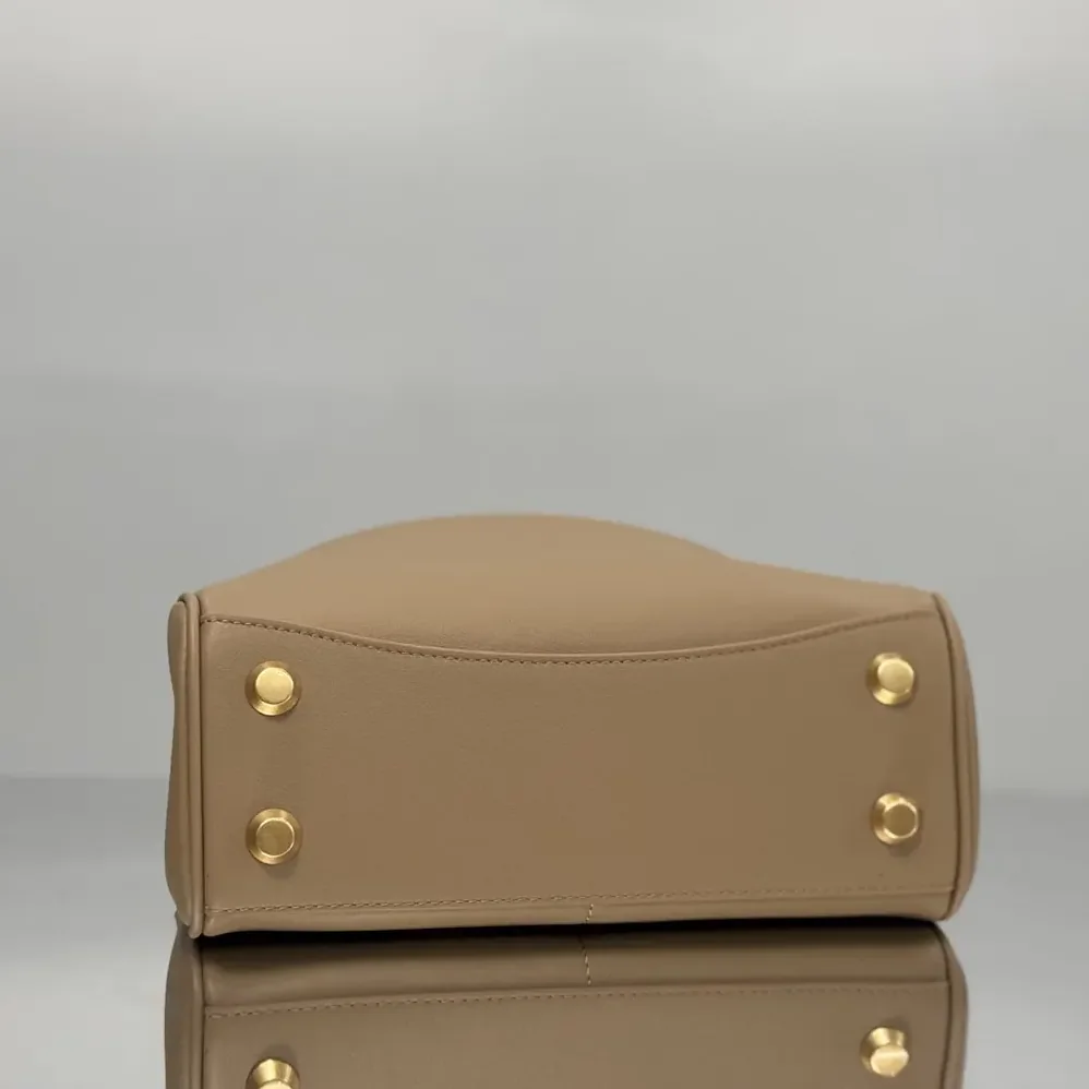 Balenciaga Rodeo Handbag Mini In latte Smooth Calfskin Aged for Women in gold Hardware