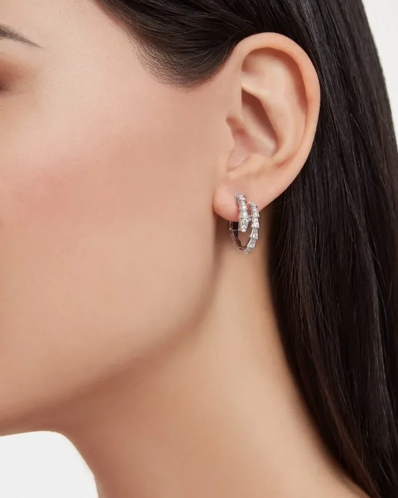Bvlgari Serpenti Viper Earrings White Gold