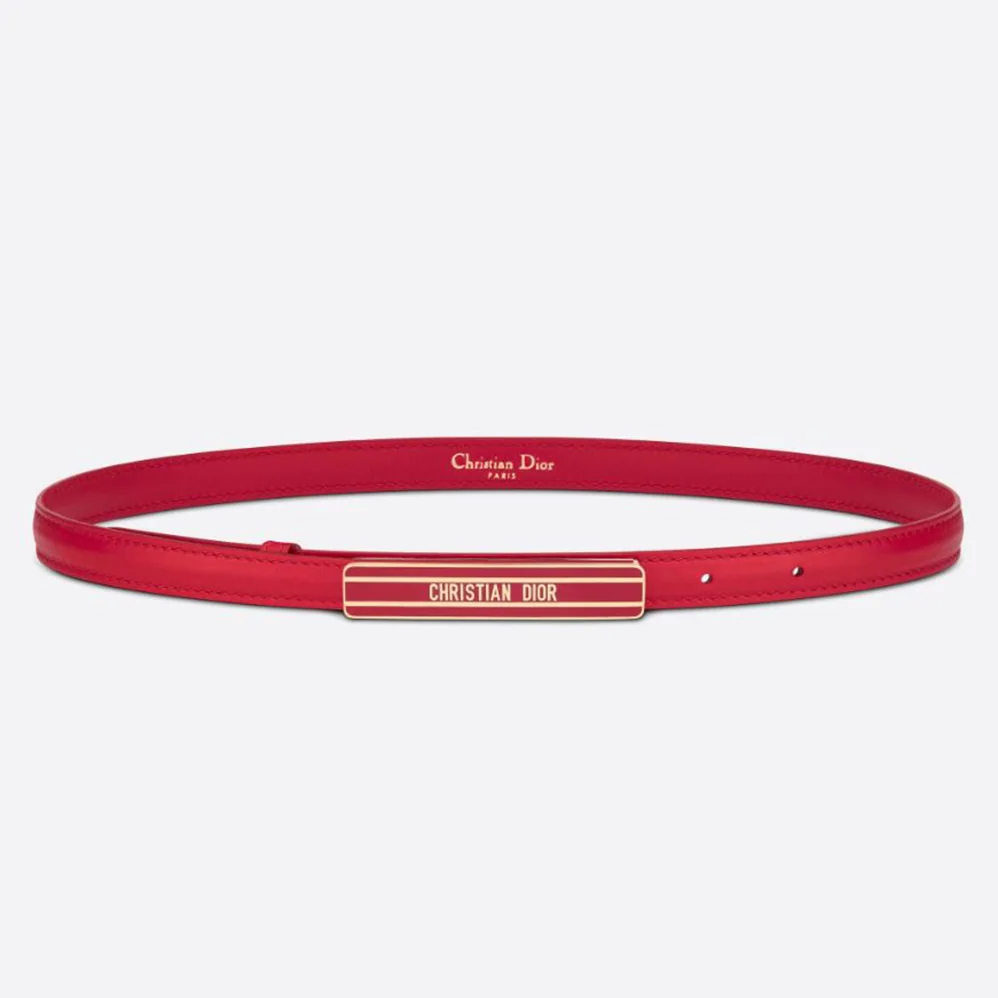 Dior Dior-id Belt Raspberry Smooth Calfskin 15 MM for Women Dior Dior-id Belt Raspberry Smooth Calfskin 15 MM for Women