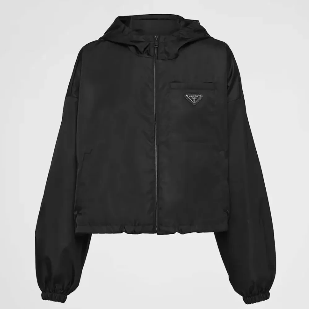 Prada Re-Nylon Cropped Jacket for Women in Black