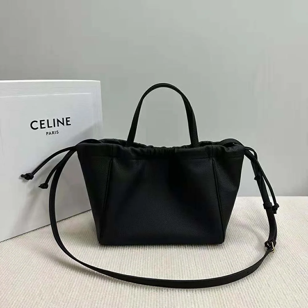 Celine Small Cabas Drawstring Cuir Triomphe in Grained Calfskin for Women Celine Small Cabas Drawstring Cuir Triomphe in Grained Calfskin for Women