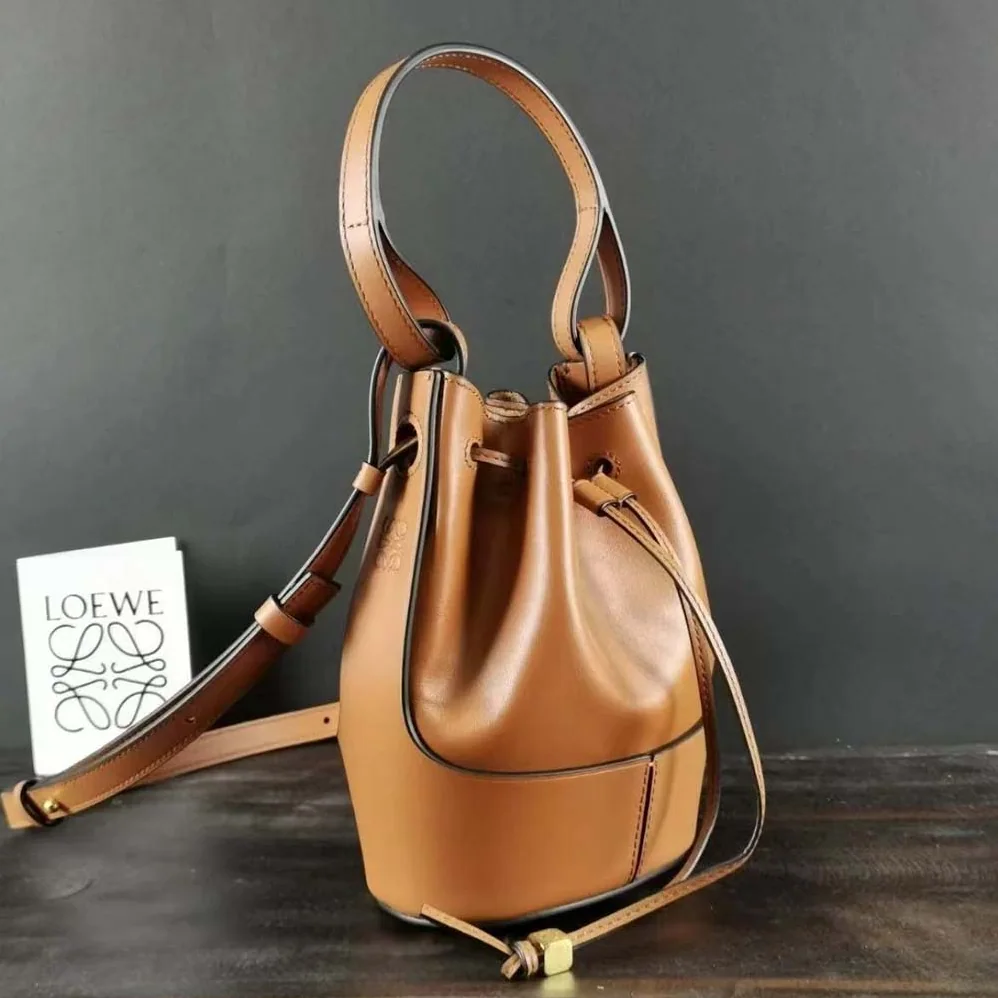 Loewe Mini Nano Balloon Bag in Nappa and Calfskin for Women in Brown