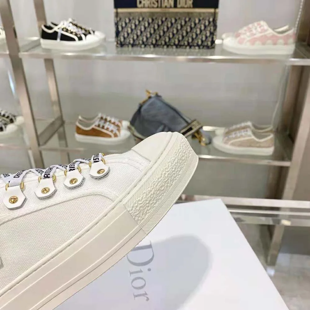 Dior Walk N Dior Sneaker White Canvas and Suede Calfskin for Women Dior Walk N Dior Sneaker White Canvas and Suede Calfskin for Women