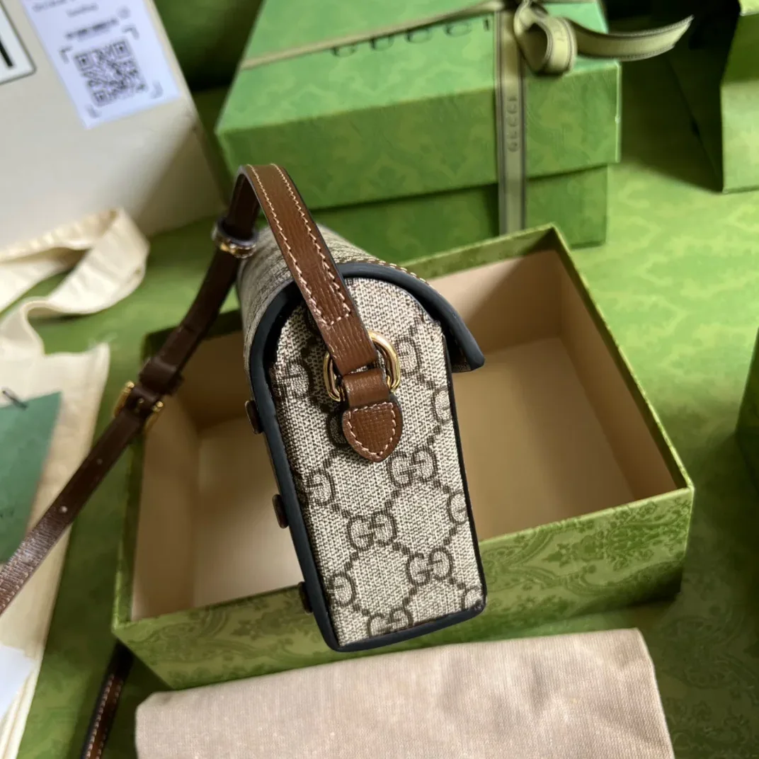 Gucci Horsebit 1955 Mini Bag Beige / GG