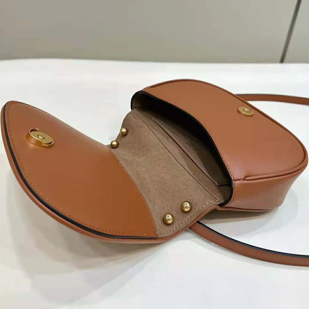Fendi C'mon Mini Brown Leather Bag for Women Fendi C'mon Mini Brown Leather Bag for Women