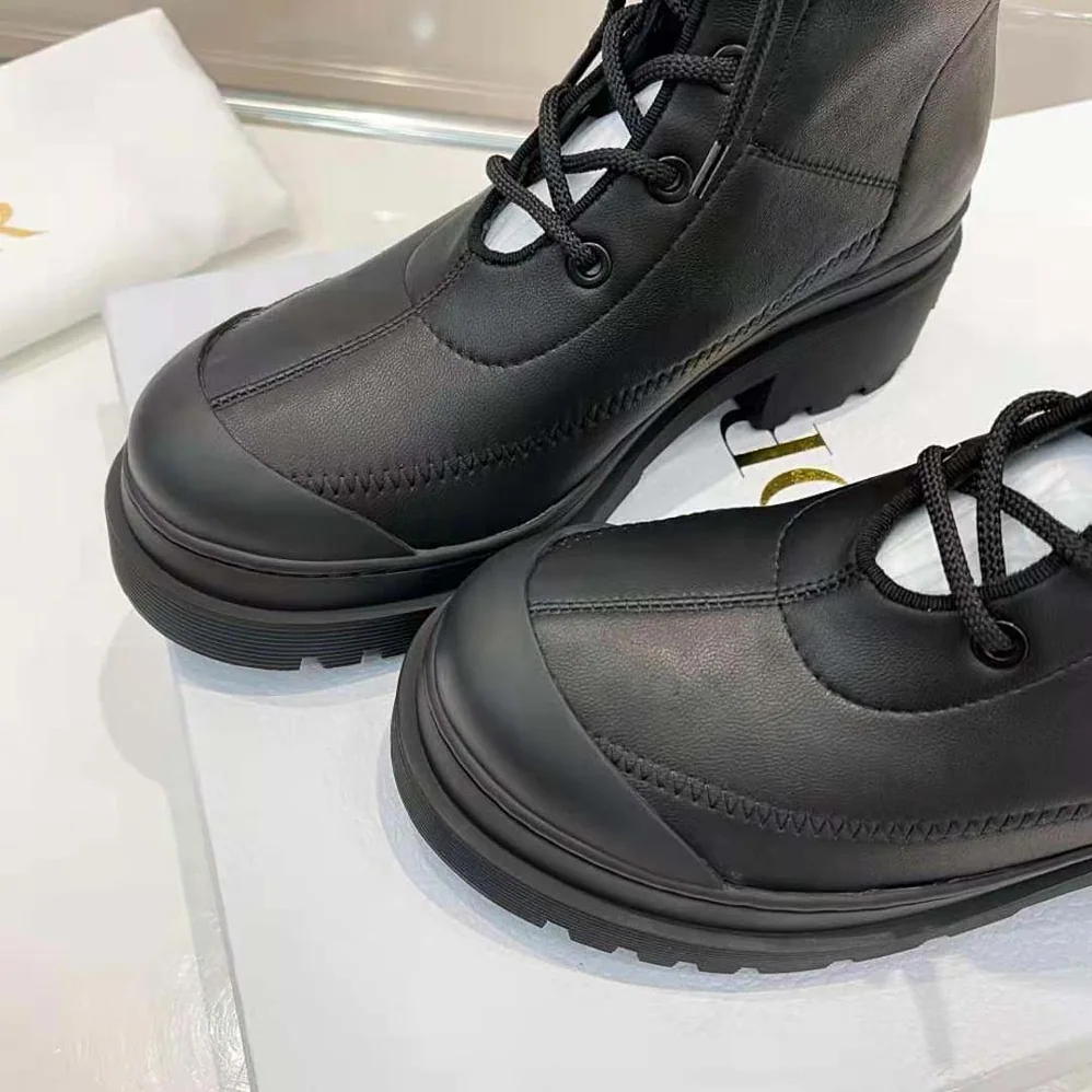 Dior Arcade Ankle Boot Black Stretch Lambskin for Women