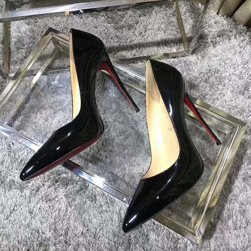 Christian Louboutin Shoes Decollete 554 100mm Heel for Women in Black Christian Louboutin Shoes Decollete 554 100mm Heel for Women in Black