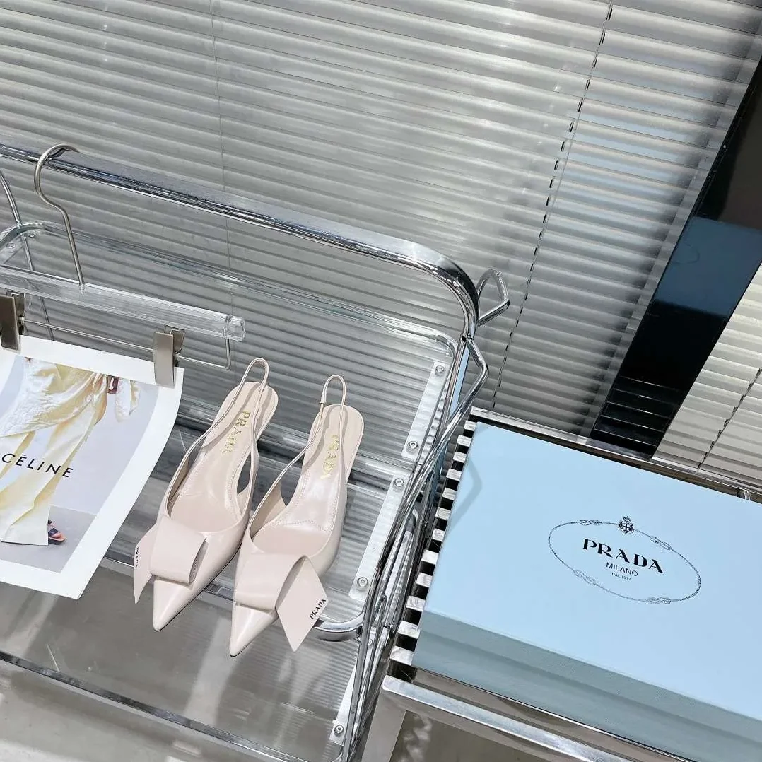 Prada Frill Slingback Pumps Cream Prada Frill Slingback Pumps Cream