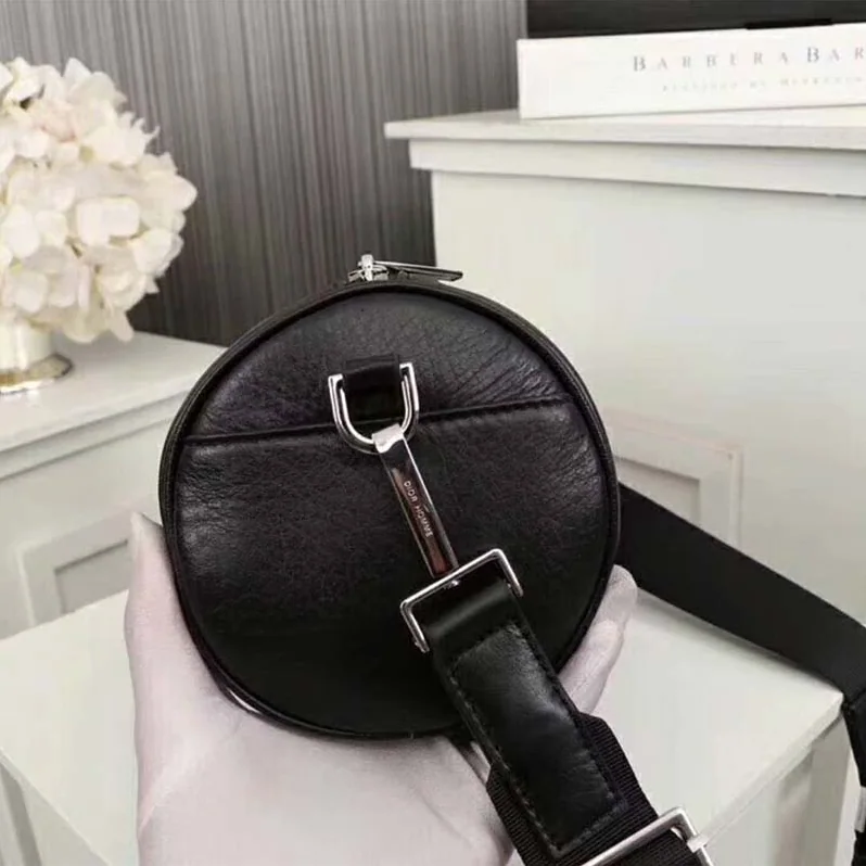 Dior Black Grained Calfskin “Roller” Pouch with “Atelier” Print for Unisex