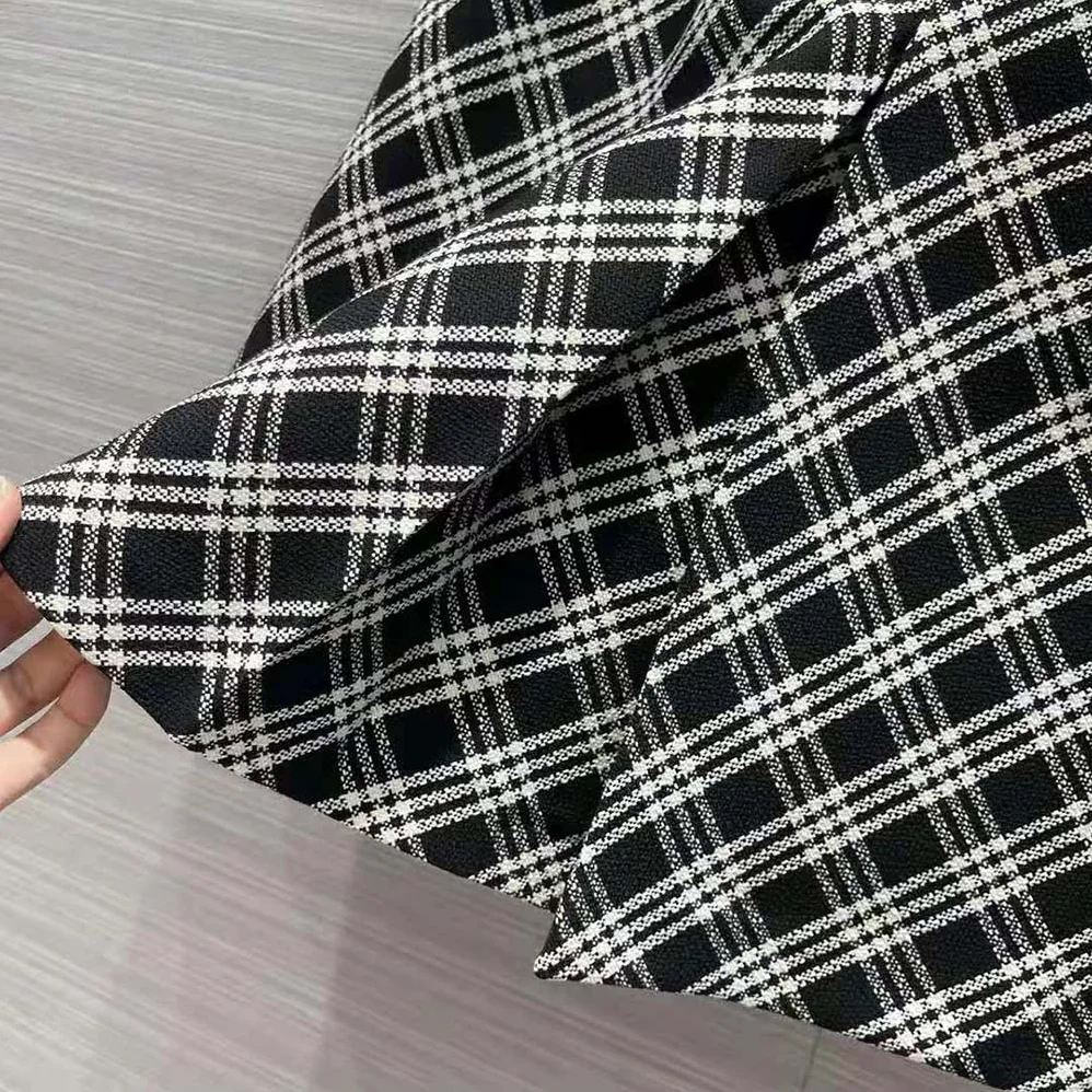 Dior Belted Short Skirt Black and White Check'N'Dior Virgin Wool for Women