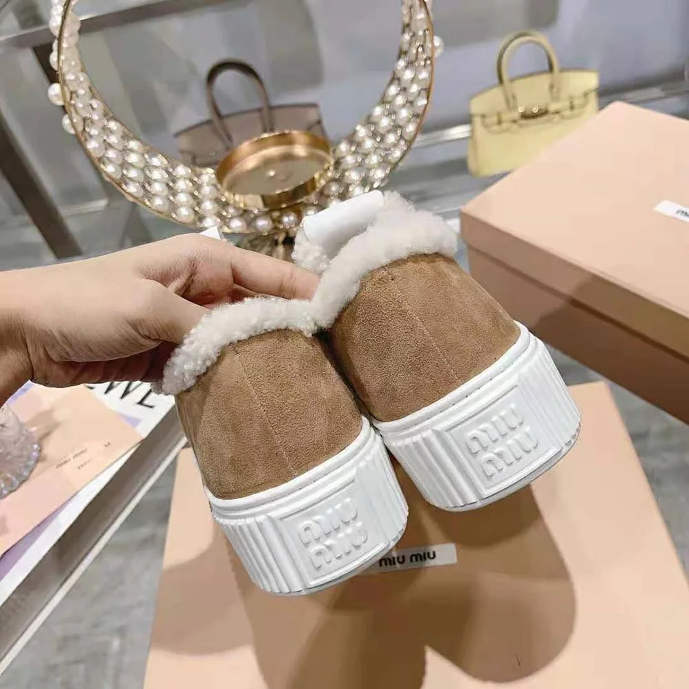 Miu Miu Suede Sneakers EVA Sole with Logo for Women