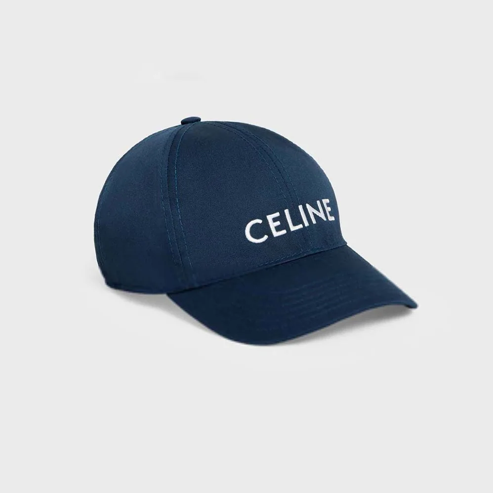 Celine Baseball Cap in Cotton for Women in Navy