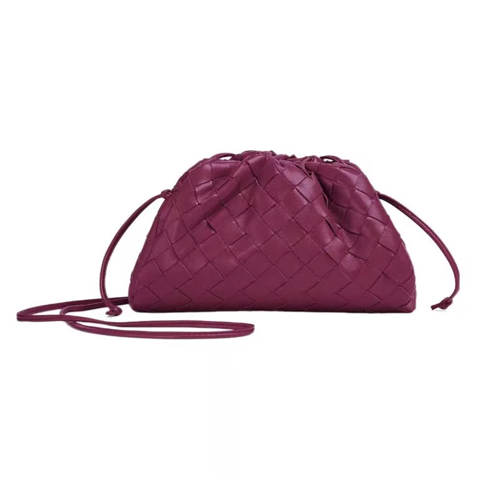 Bottega Veneta Mini Pouch Soft Voluminous Clutch in Supple Calf Leather for Women in Purple