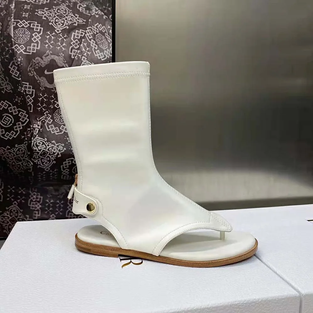 Dior Spirit Thong Sandal White Lambskin for Women