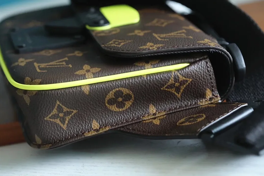 Louis Vuitton S-Lock Sling Monogram Macassar Yellow Louis Vuitton S-Lock Sling Monogram Macassar Yellow