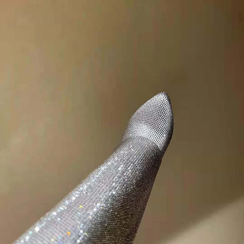 Givenchy Shark Lock Boots in Satin with Strass for Women in Silver Givenchy Shark Lock Boots in Satin with Strass for Women in Silver