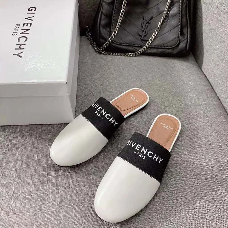 Givenchy Shoes Givenchy Paris Leather Mules for Women in White