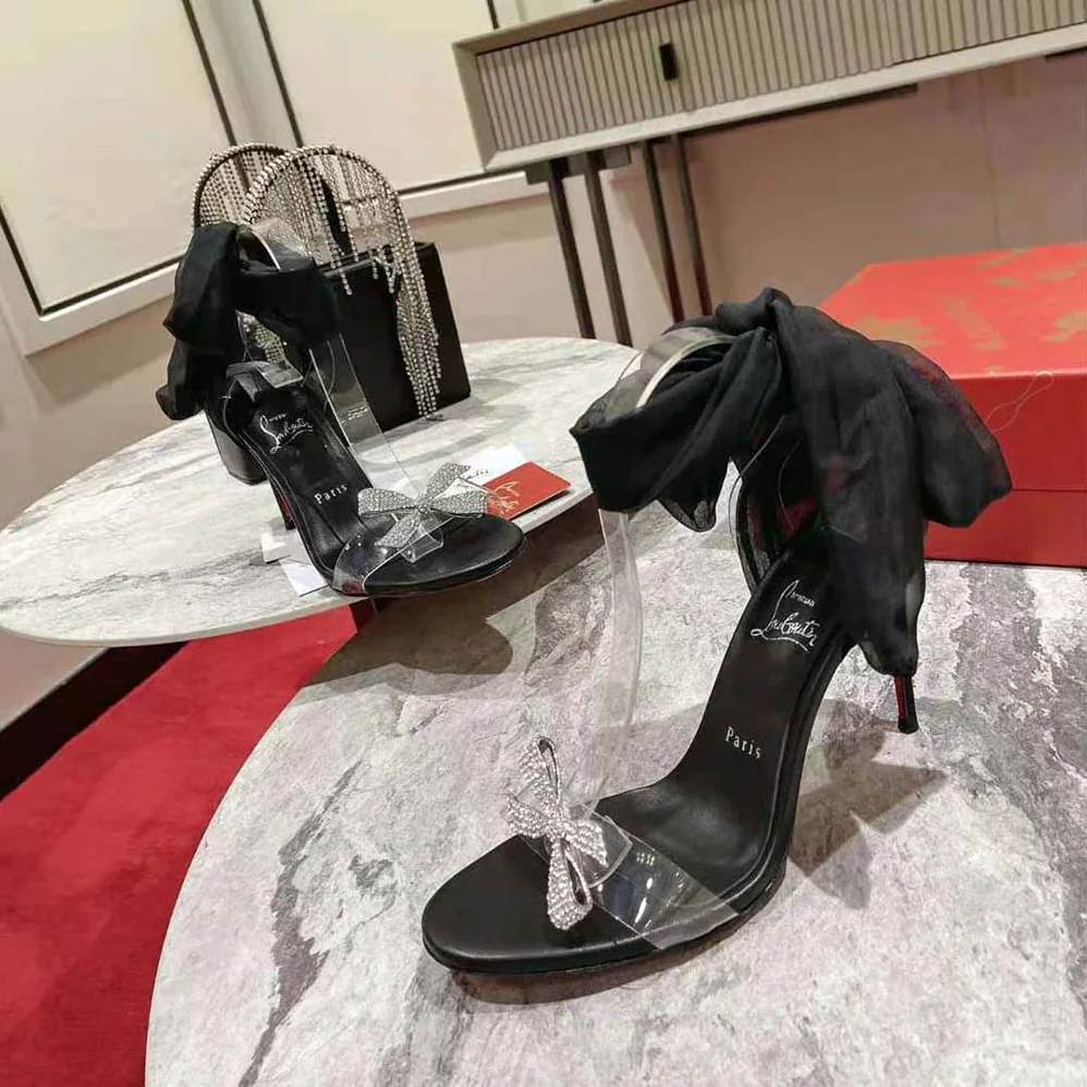 Christian Louboutin Astrinodo 100 mm Heel Height for Women in Black Christian Louboutin Astrinodo 100 mm Heel Height for Women in Black