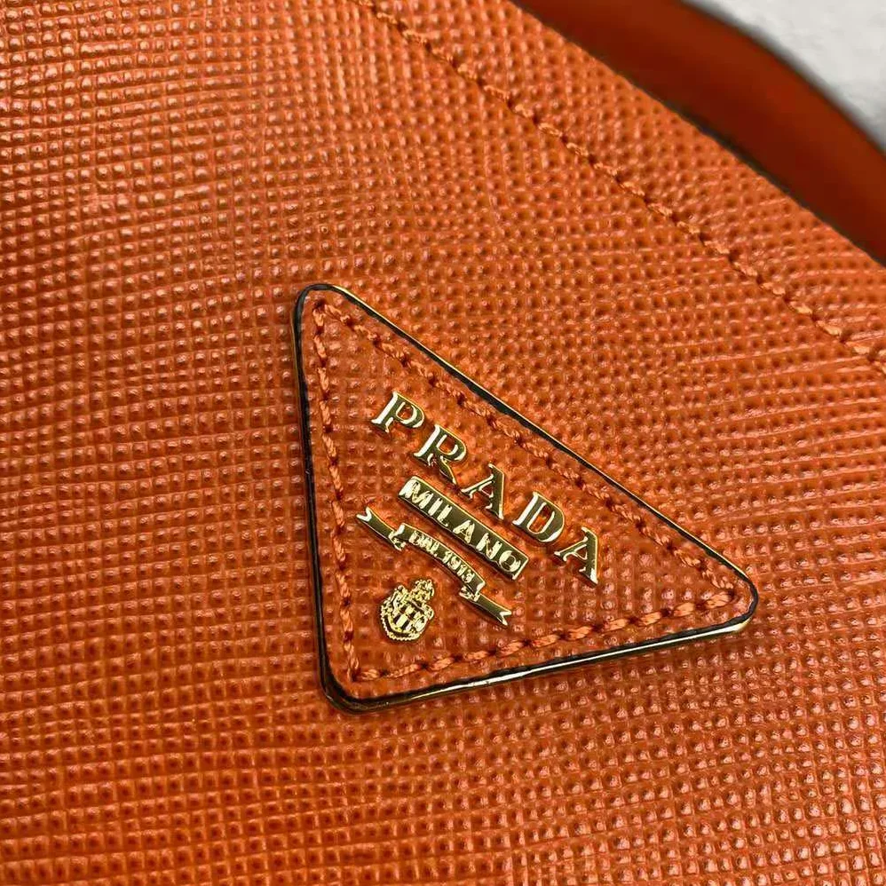 Prada Medium Saffiano Leather Prada Matinee Bag for Women in Orange