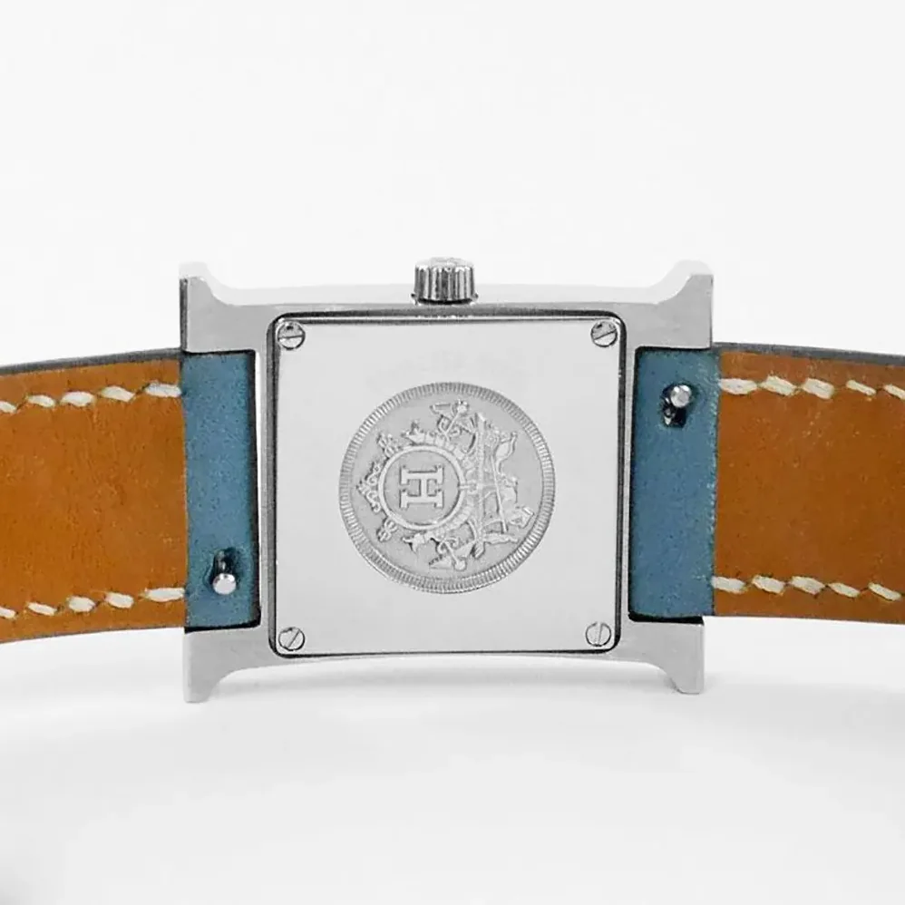 Hermes Heure H Watch Small Model 25 mm for Women in Blue Hermes Heure H Watch Small Model 25 mm for Women in Blue