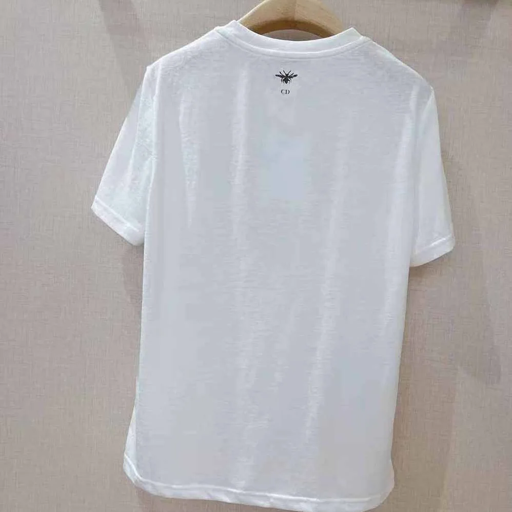 Dior Femininity the Trap T-Shirt Ecru Cotton Jersey and Linen for Men Dior Femininity the Trap T-Shirt Ecru Cotton Jersey and Linen for Men