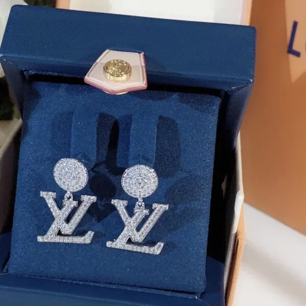 Louis Vuitton LV Iconic Twinkle Earrings Silver Tone Louis Vuitton LV Iconic Twinkle Earrings Silver Tone
