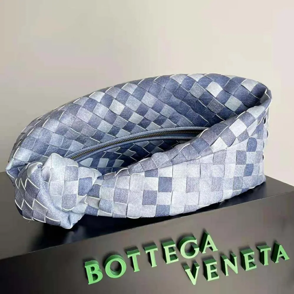 Bottega Veneta Teen Jodie Denim Effect Leather Shoulder Bag for Women