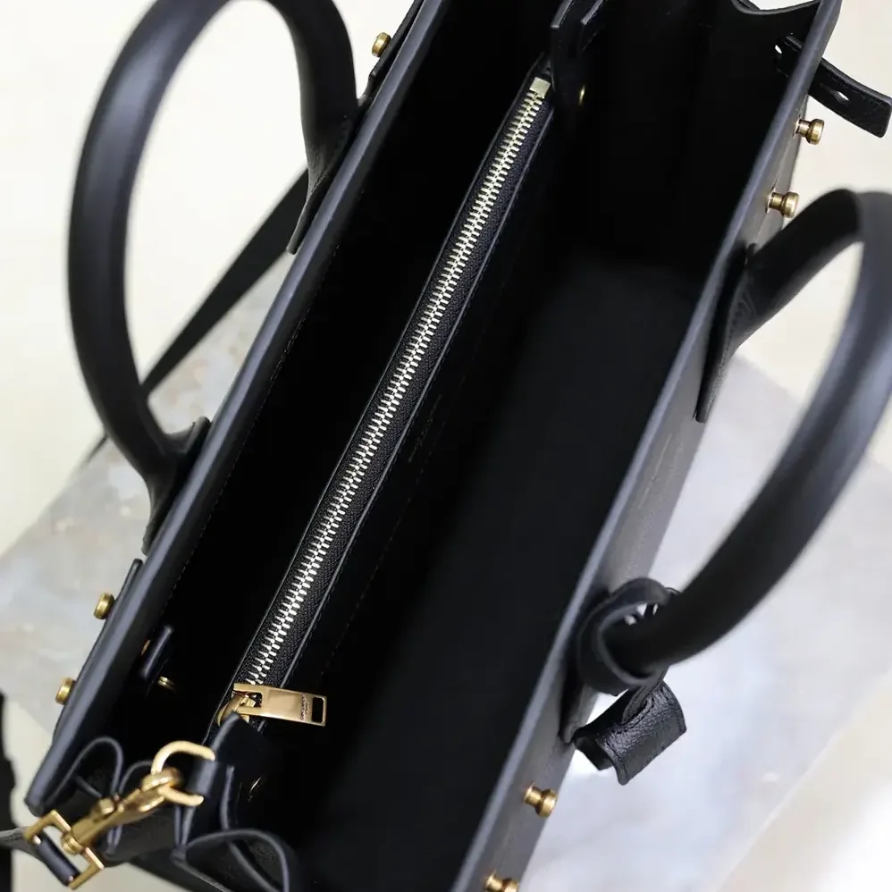 Saint Laurent YSL Small Sac De Jour In Supple Grained Leather for Women in Black