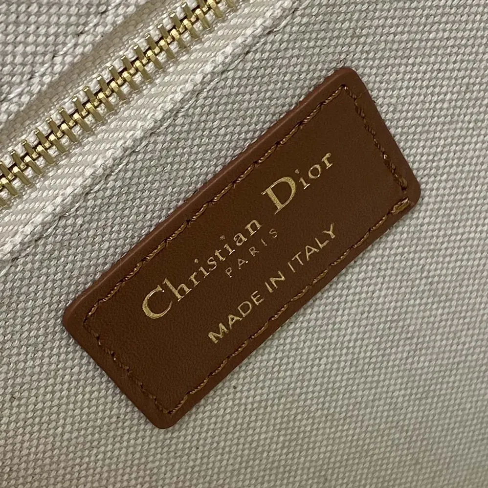 Dior Small Dior Book Tote Beige Dior Oblique Embroidered Raffia and Camel Calfskin for Women Dior Small Dior Book Tote Beige Dior Oblique Embroidered Raffia and Camel Calfskin for Women