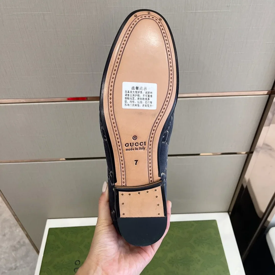 Gucci Jordan GG Velvet Loafer Blue