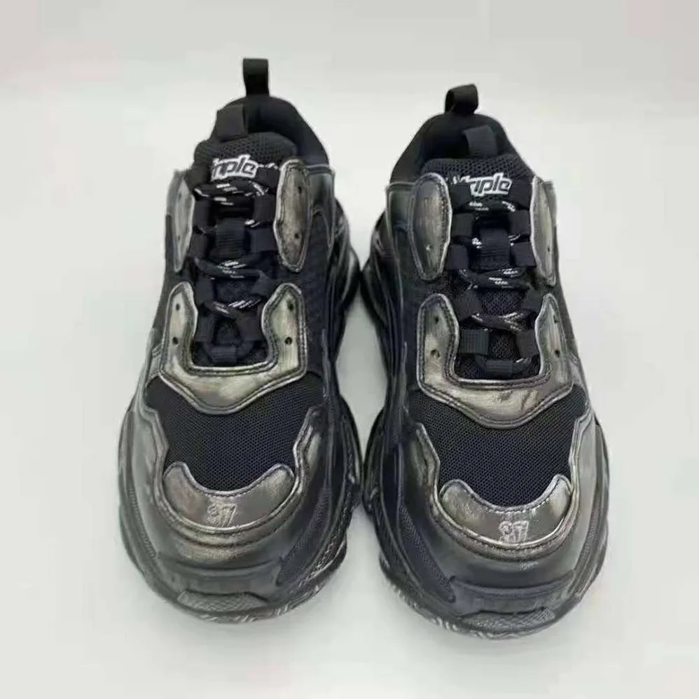 Balenciaga Triple S Faded Sneaker in Black for Women