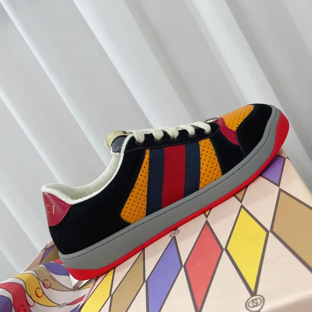 Gucci Screener Sneaker Black for Women in Yellow Gucci Screener Sneaker Black for Women in Yellow
