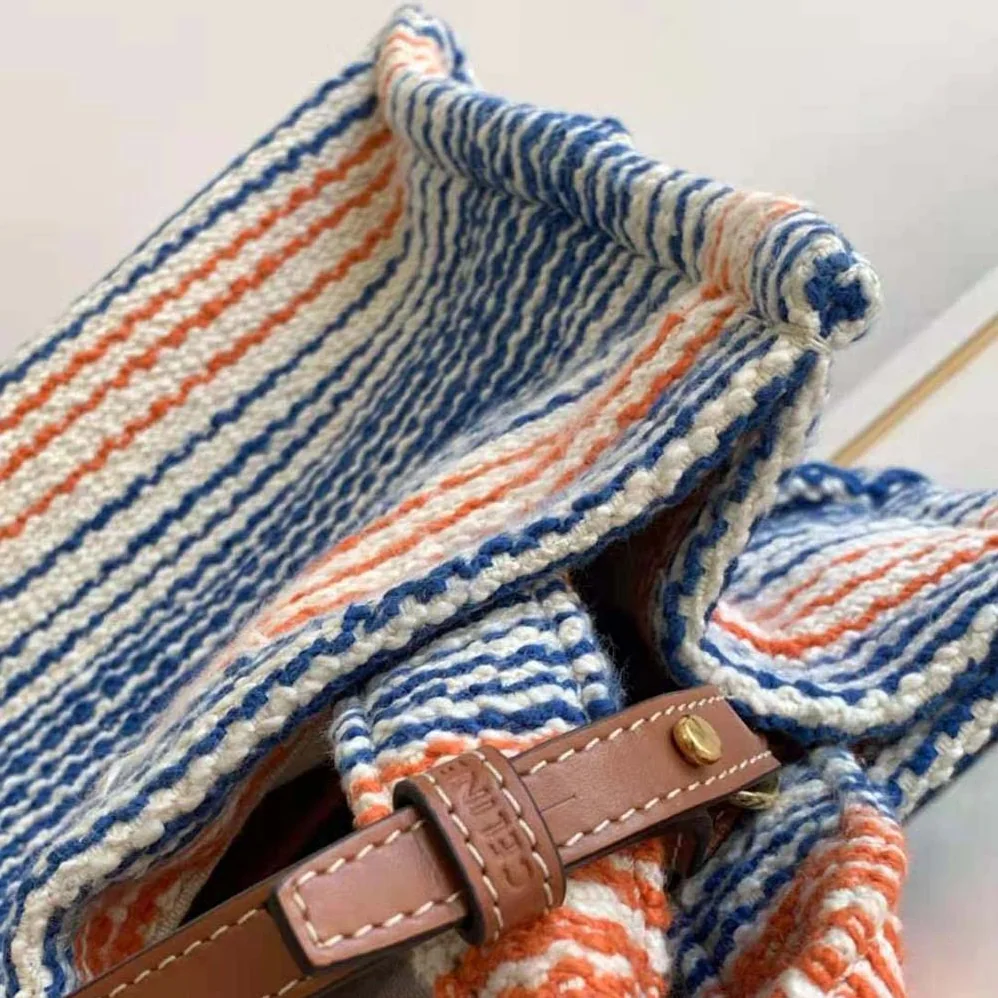 Celine Small Cabas Thais in Striped Textile with Celine for Women Celine Small Cabas Thais in Striped Textile with Celine for Women